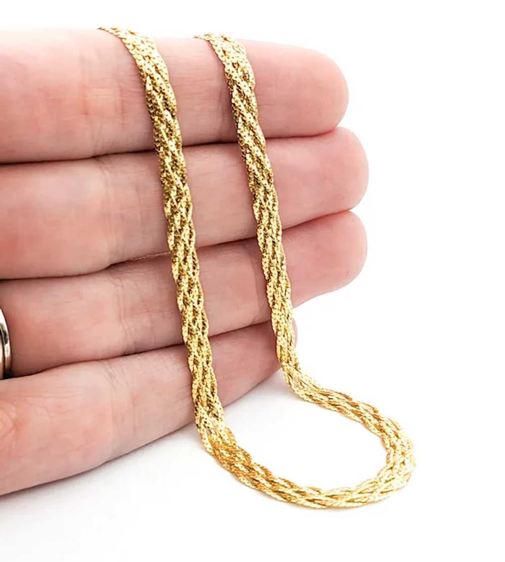 woven Link Necklace In Yellow Gold - image 3