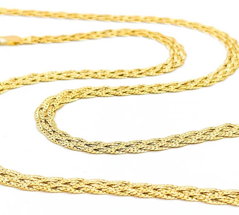 woven Link Necklace In Yellow Gold - image 5