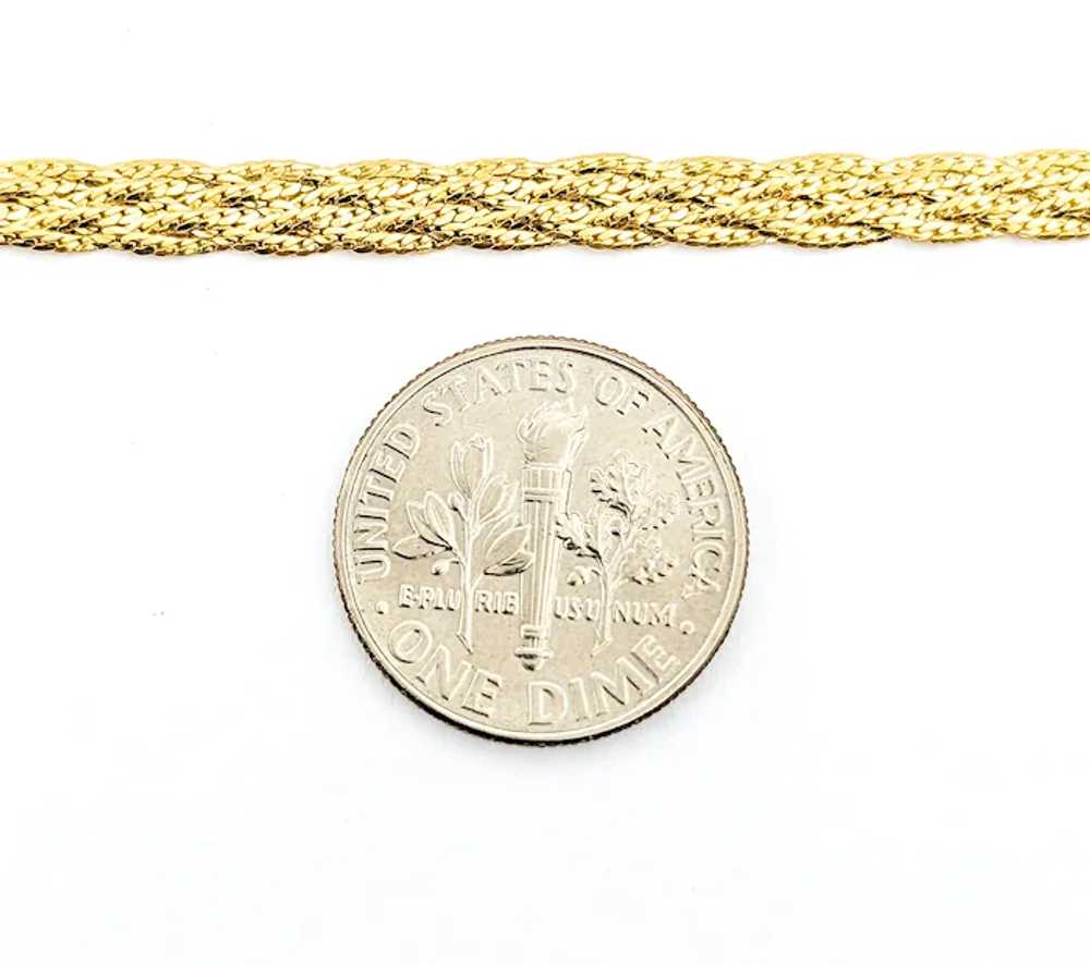 woven Link Necklace In Yellow Gold - image 6