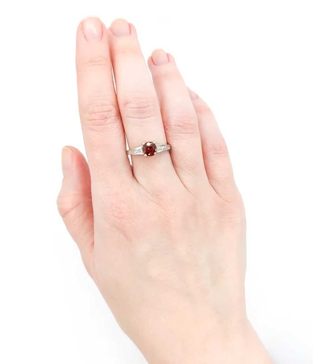 Designer Tacori 1.16ct Garnet & Diamond Ring In P… - image 5