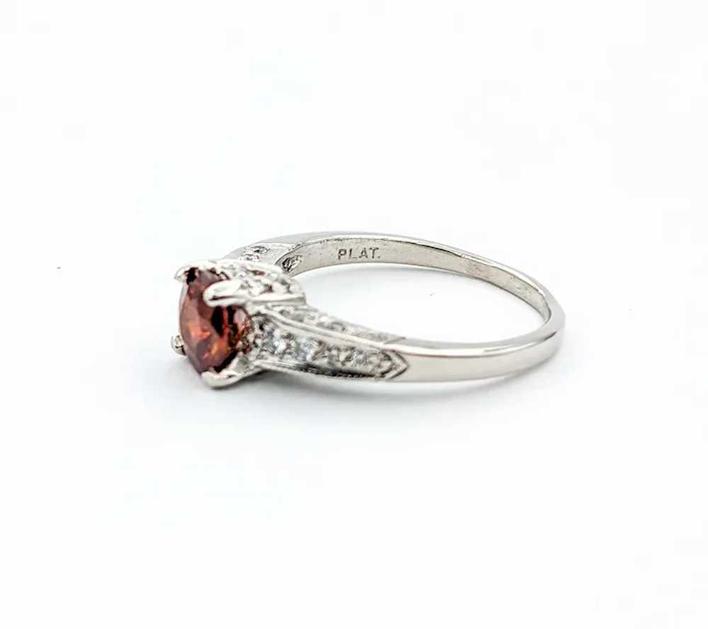 Designer Tacori 1.16ct Garnet & Diamond Ring In P… - image 6