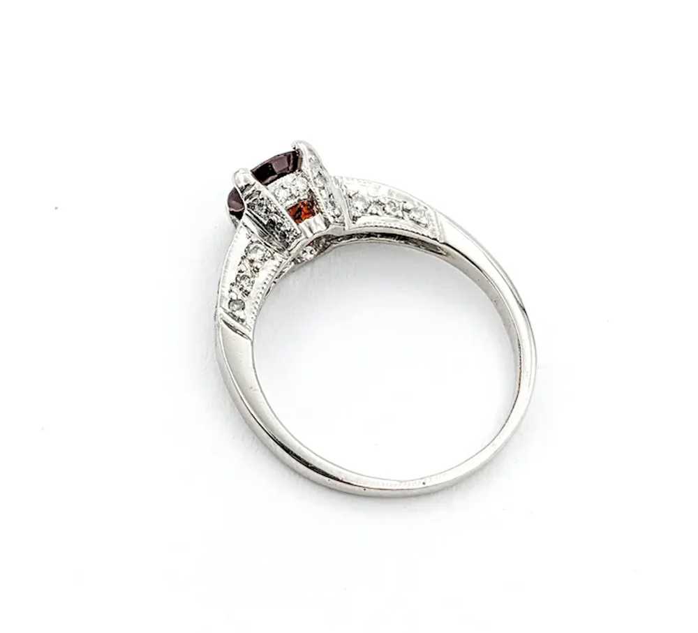 Designer Tacori 1.16ct Garnet & Diamond Ring In P… - image 7