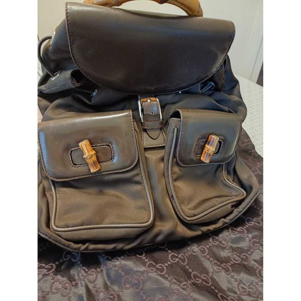 Gucci Vintage Bamboo leather backpack - image 3