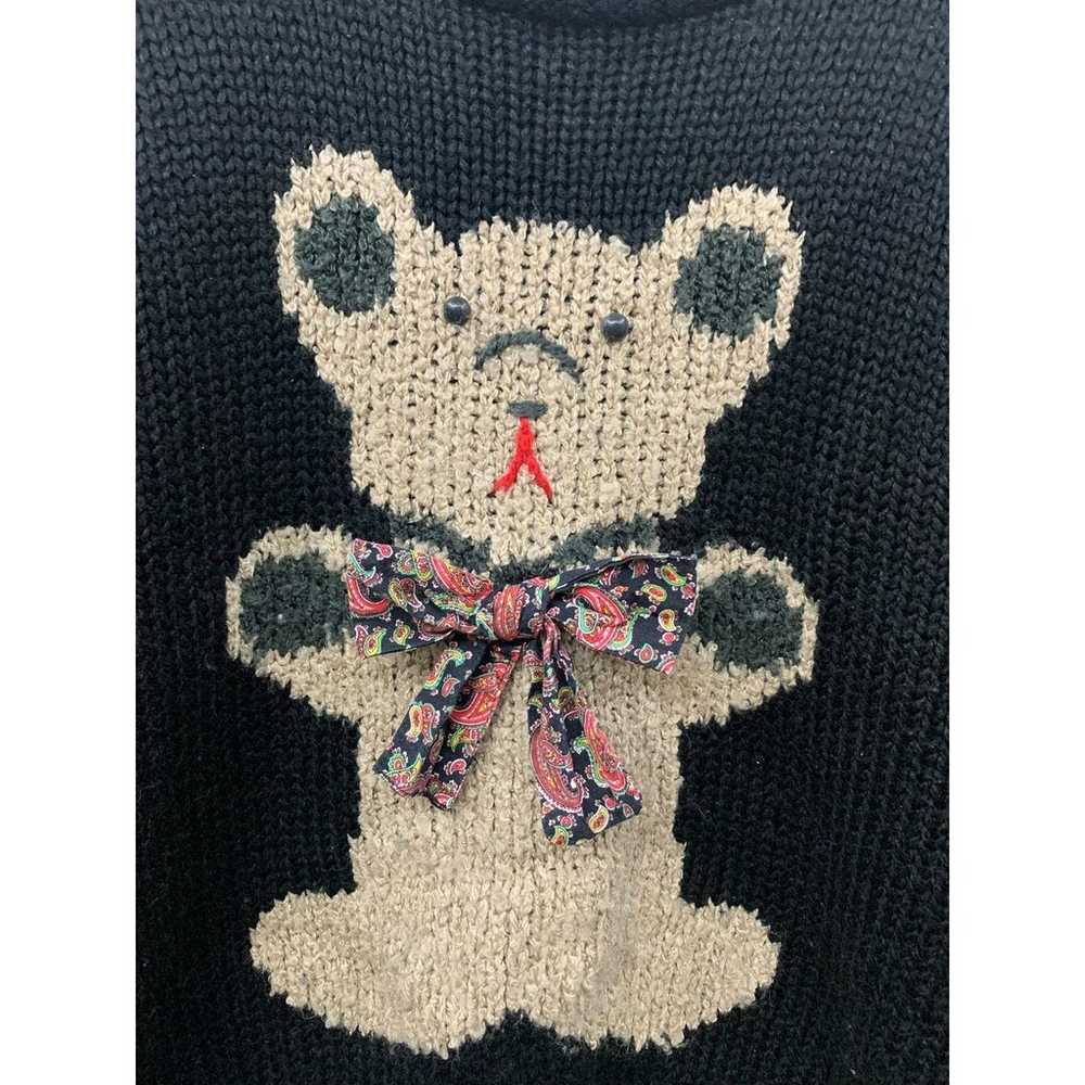Vintage Evian II Knitted Teddy Bear sweater. Size… - image 2