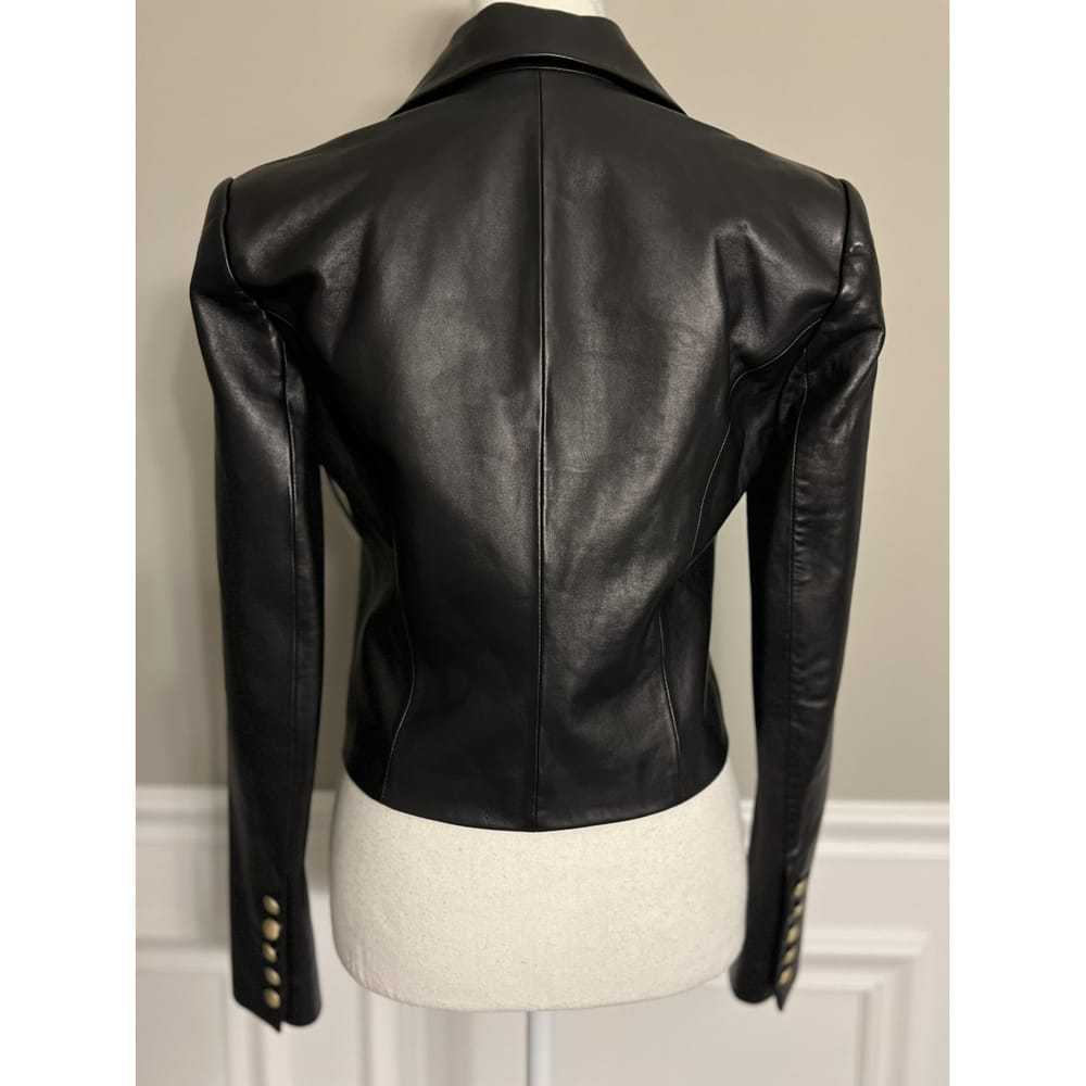 L'Agence Leather blazer - image 3