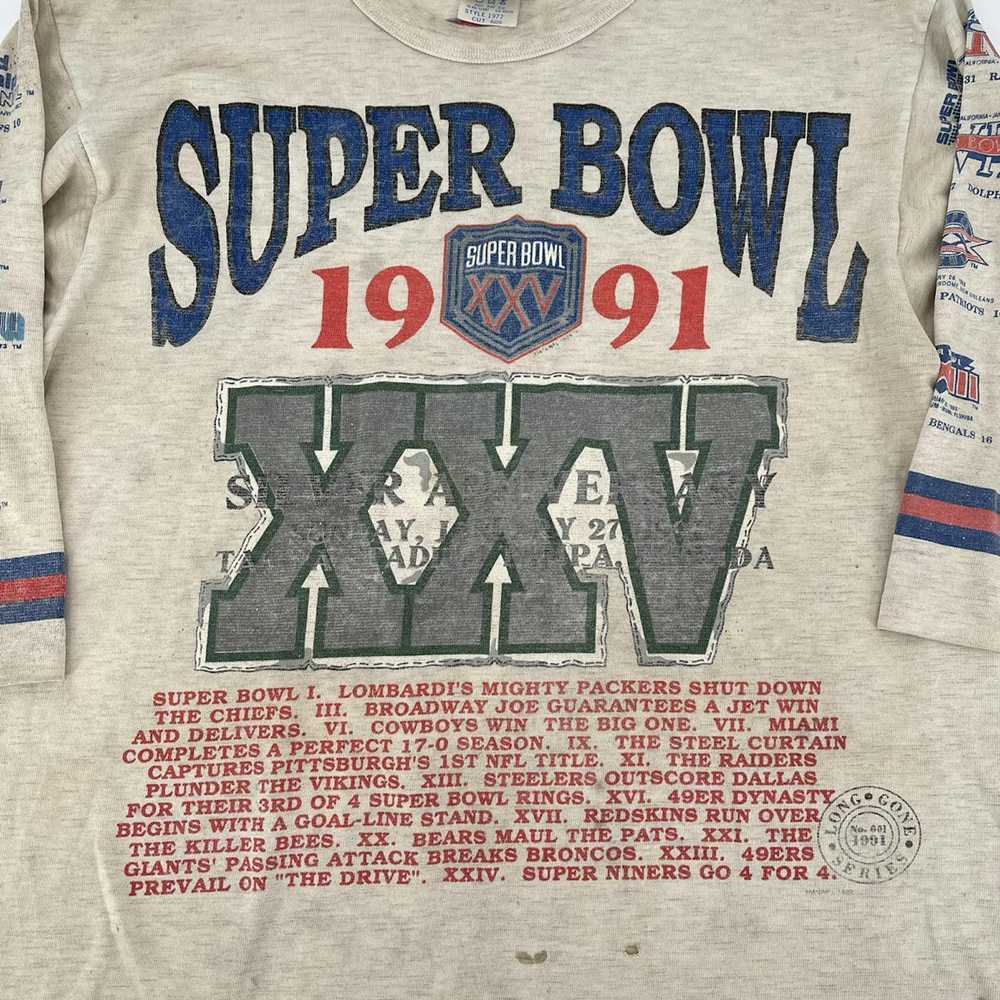 NFL × Vintage 1991 vintage nfl Super Bowl tee - image 2