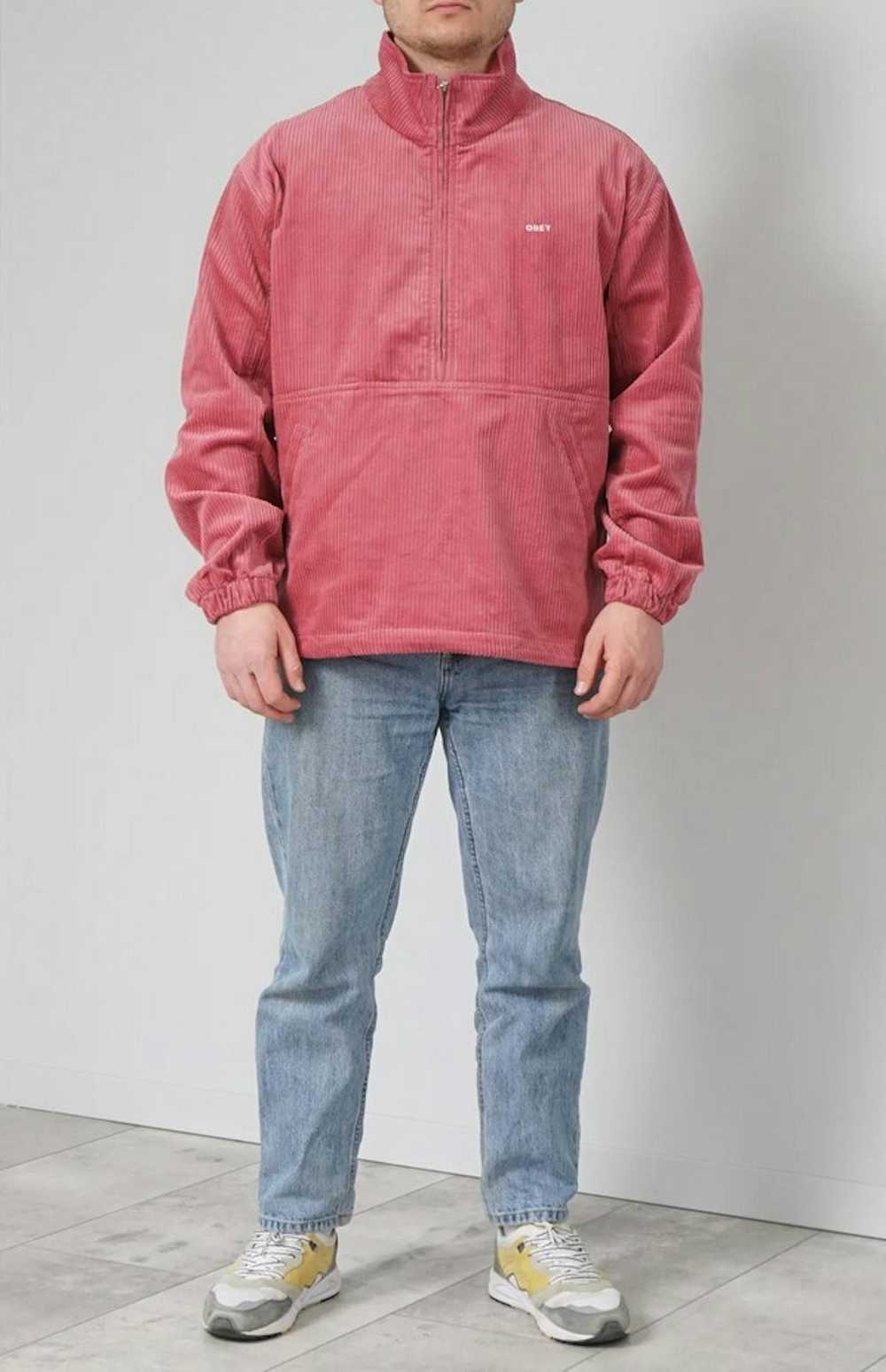 Obey × Streetwear Obey Corduroy Anorak Pullover H… - image 1