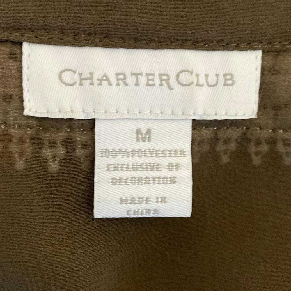 Other Charter Club Womens Brown Sheer Embroidered… - image 8