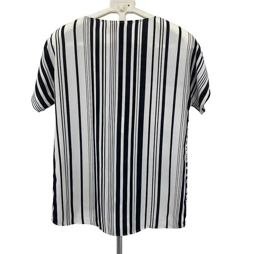 Chicos Chico's Women's Black White Striped Fully … - image 2