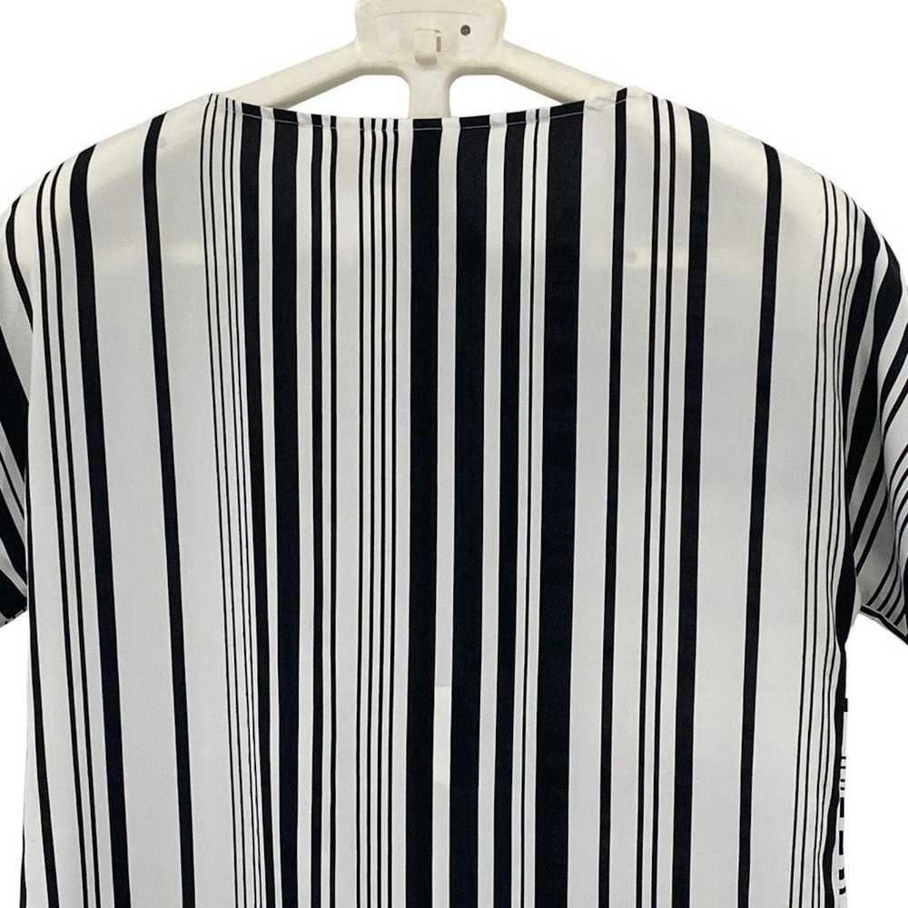Chicos Chico's Women's Black White Striped Fully … - image 4