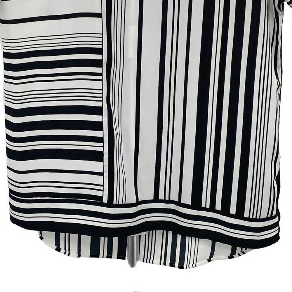 Chicos Chico's Women's Black White Striped Fully … - image 5