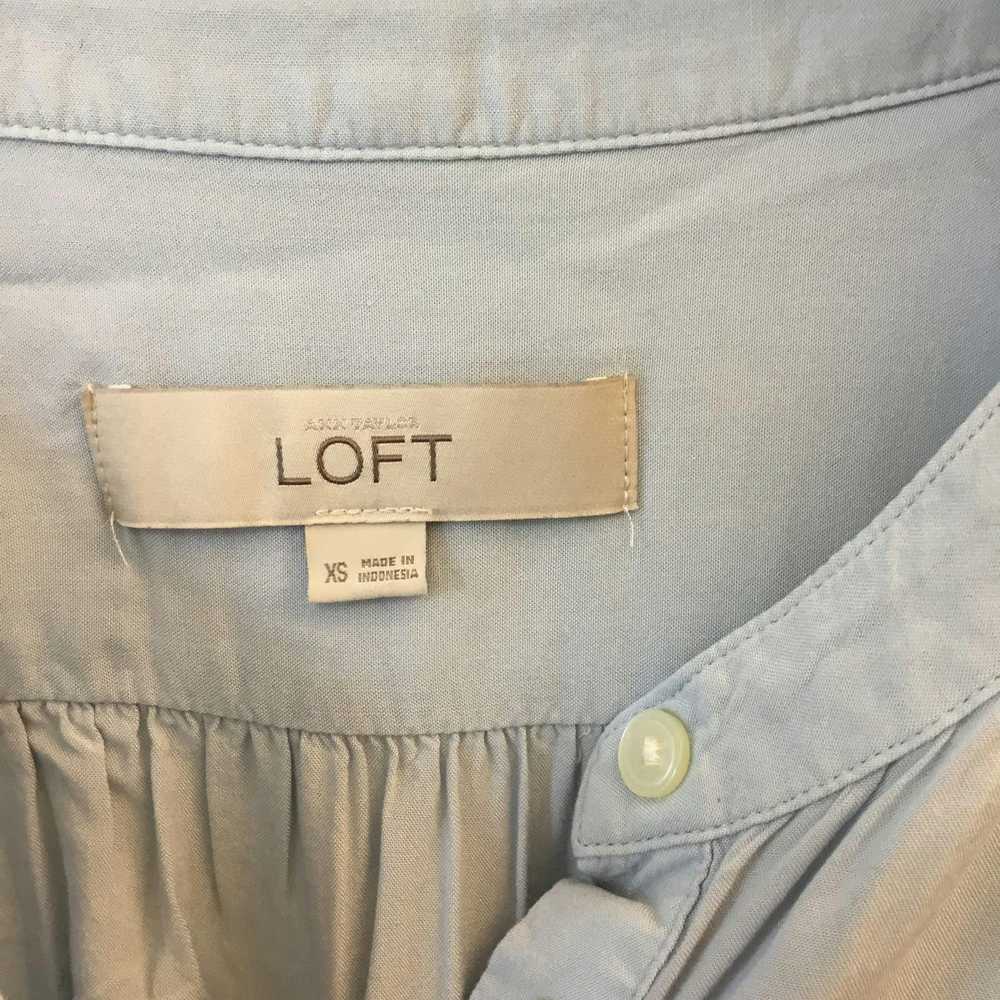 Loft LOFT Light Blue Long Sleeve Shirt - image 10