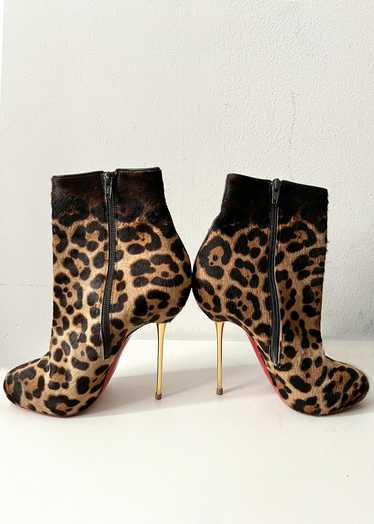 Christian Louboutin Rp $1695 Ankle Boots In Leopar