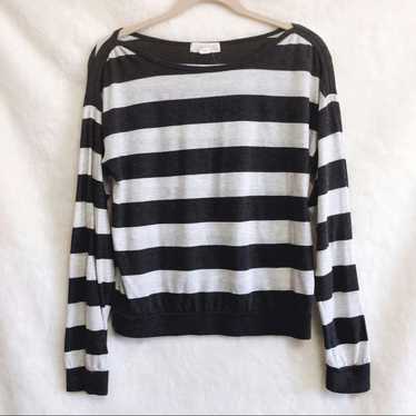 Forever 21 Forever 21 Gray and White Striped Long… - image 1