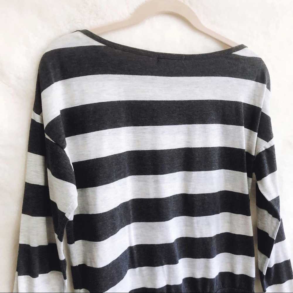 Forever 21 Forever 21 Gray and White Striped Long… - image 2