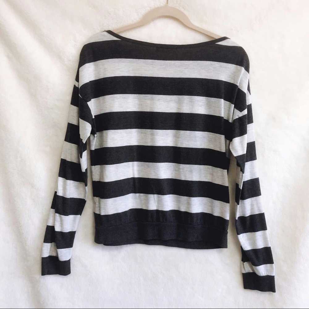 Forever 21 Forever 21 Gray and White Striped Long… - image 7