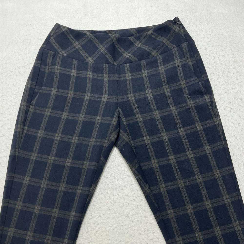 Vintage CAbi Trousers Navy Blue Grid Striped Busi… - image 2