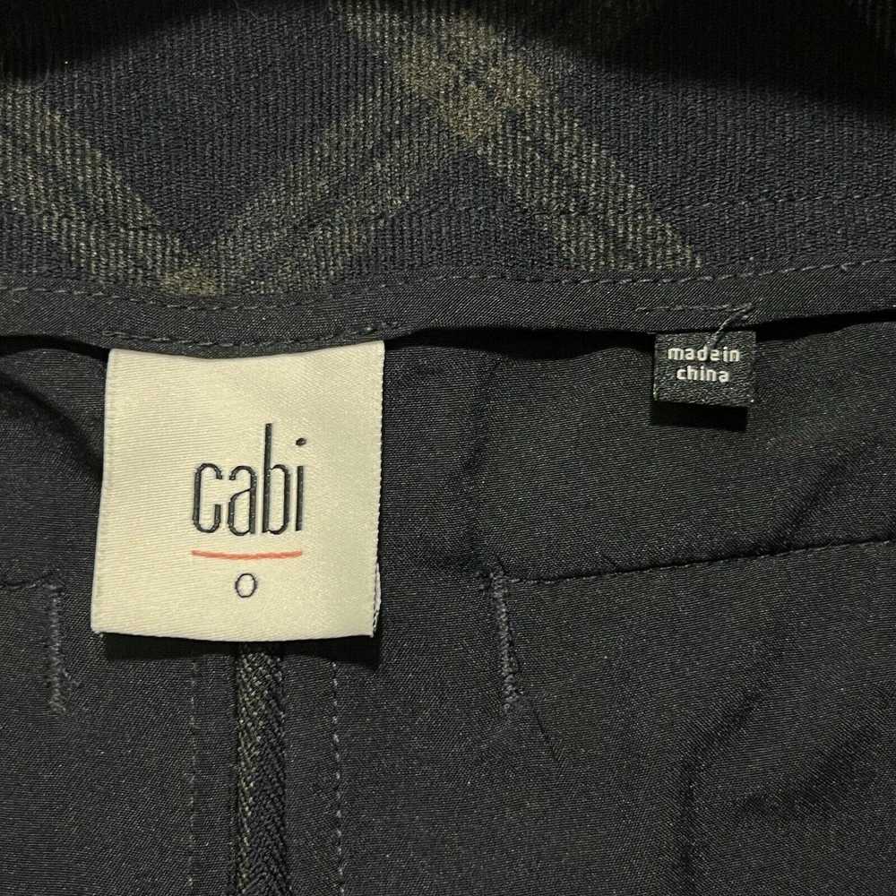Vintage CAbi Trousers Navy Blue Grid Striped Busi… - image 3