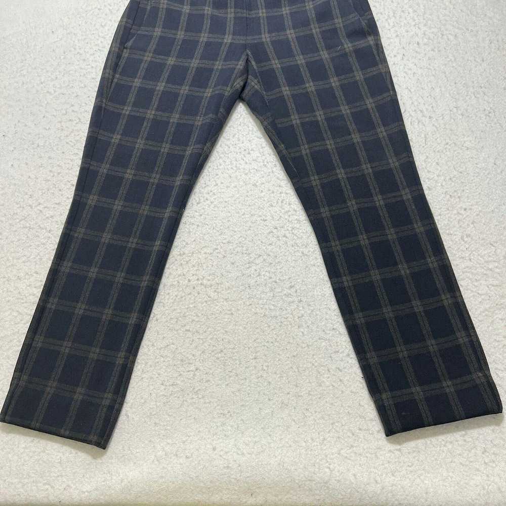Vintage CAbi Trousers Navy Blue Grid Striped Busi… - image 5