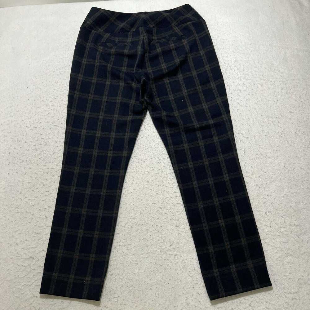 Vintage CAbi Trousers Navy Blue Grid Striped Busi… - image 6