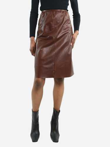 Prada brown leather skirt - Gem