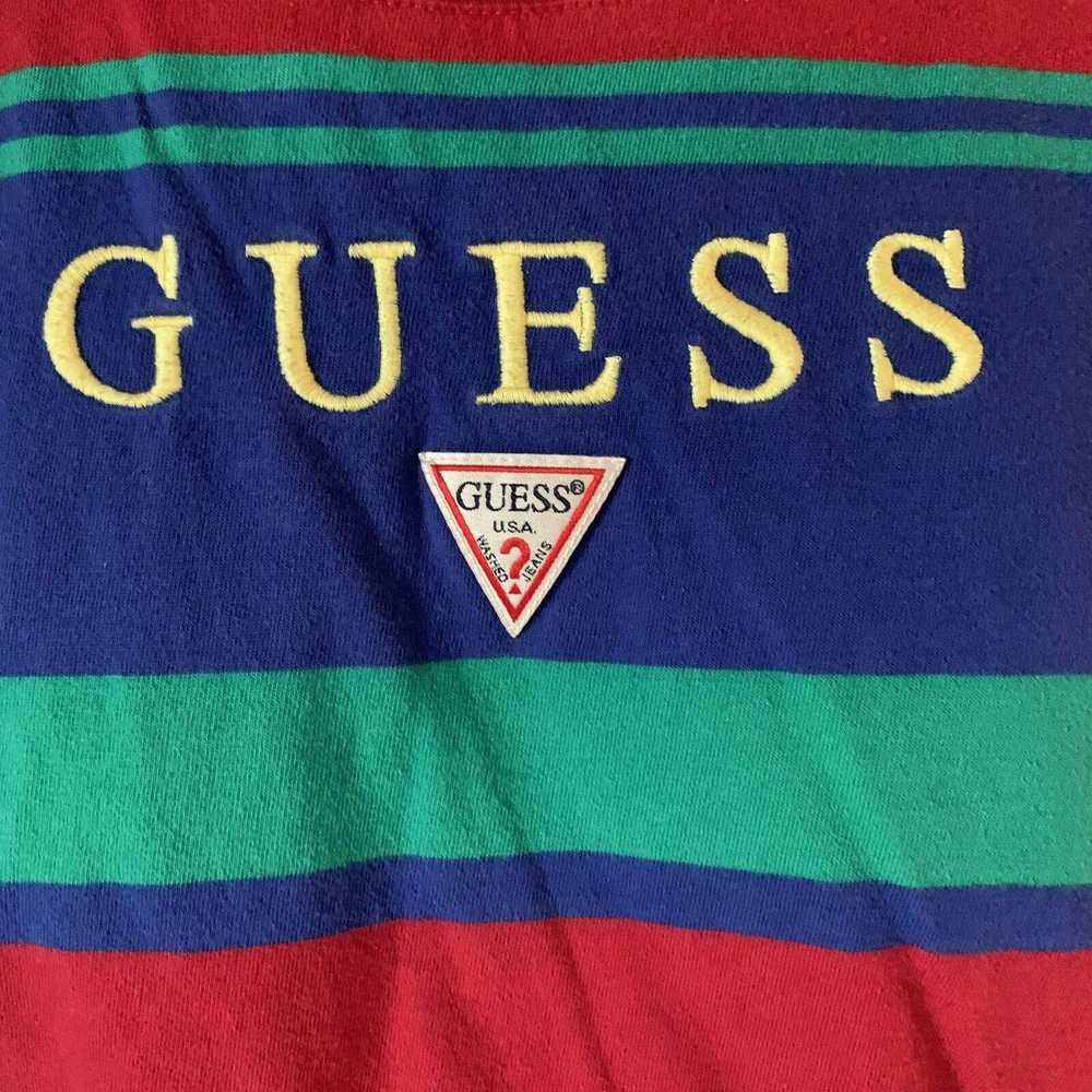 Guess Vintage Guess Originals Stripe Embroidered … - image 4