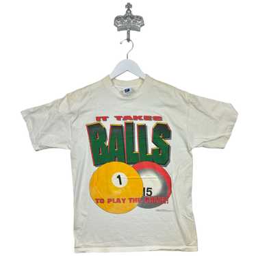 8-Ball IT TAKES BALLS TO PLAY THE GAME TEE 1994 -… - image 1