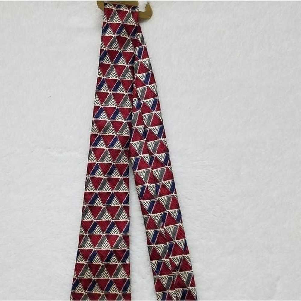 Vintage Christian Dior Red Pyramid Imported Silk … - image 6