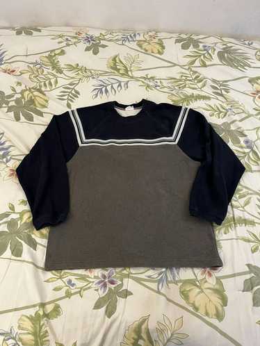 Streetwear × Vintage Y2K XG striped sweatshirt