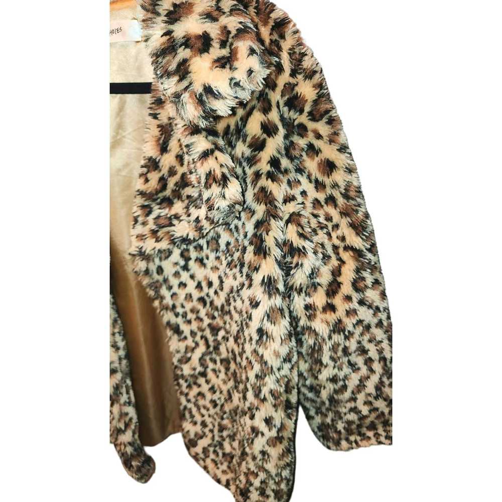 Vintage Womens Medium Faux Fur Cheetah Print Soft… - image 3