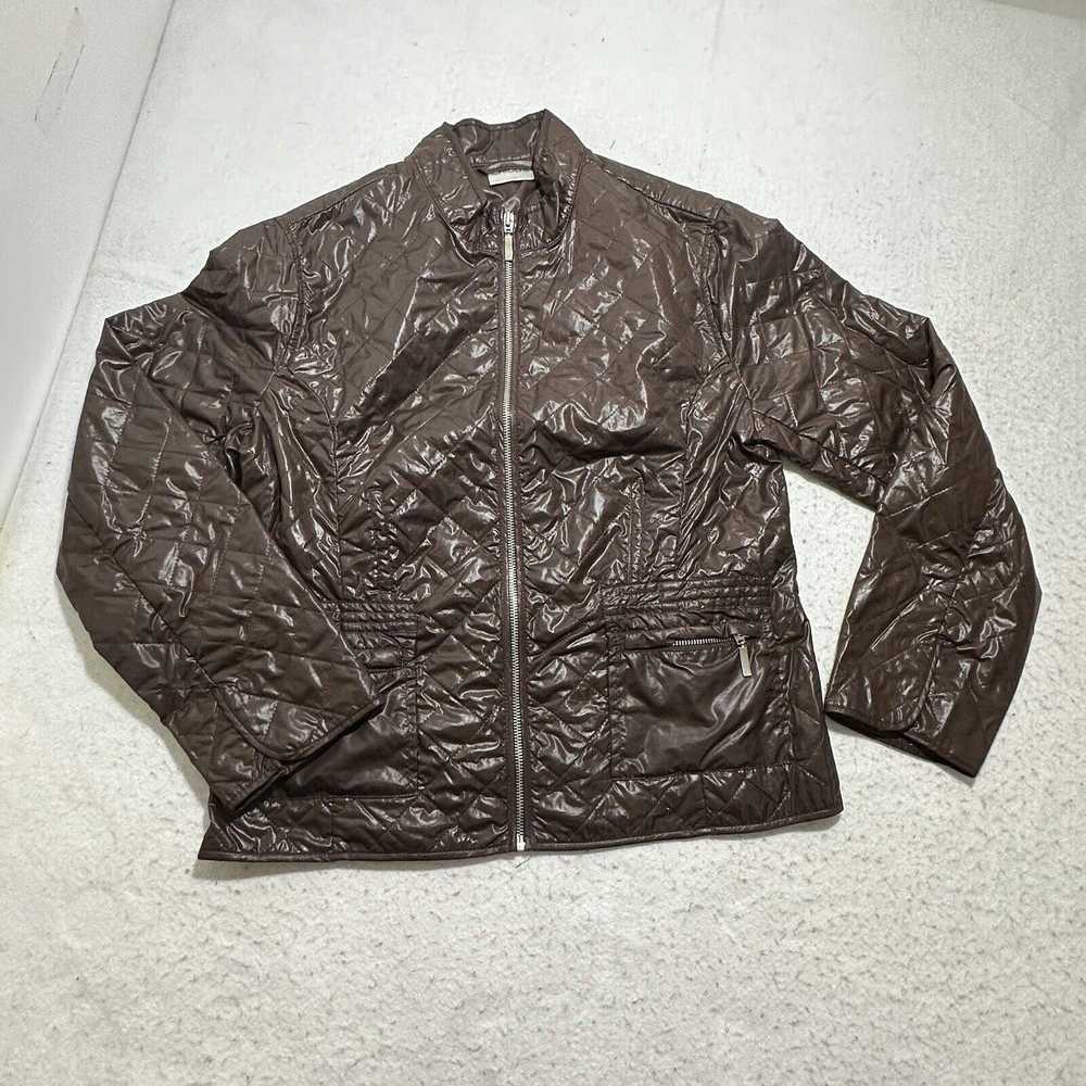 Chicos Chico's Medium Brown Quilted Puffer Full Z… - image 1