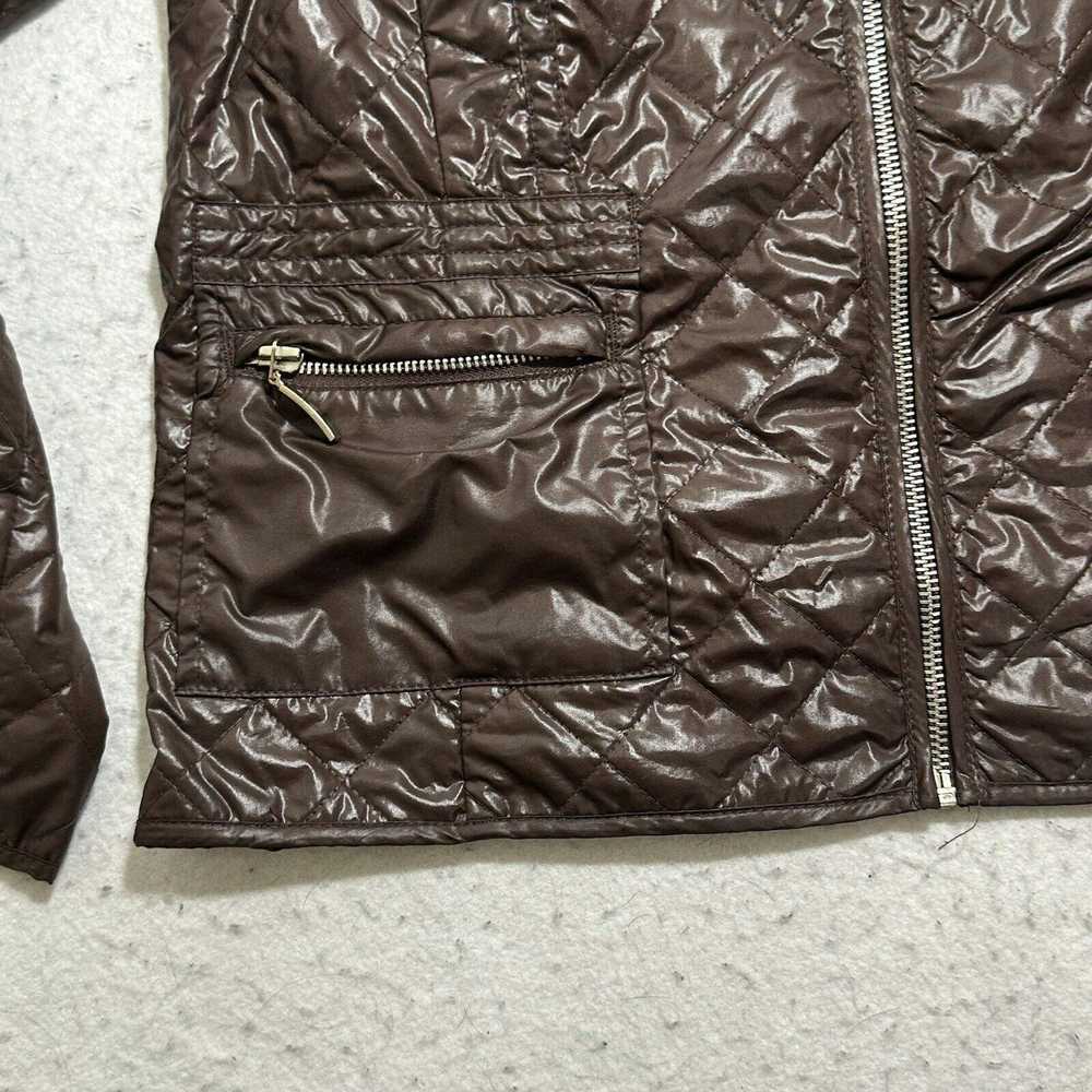 Chicos Chico's Medium Brown Quilted Puffer Full Z… - image 5