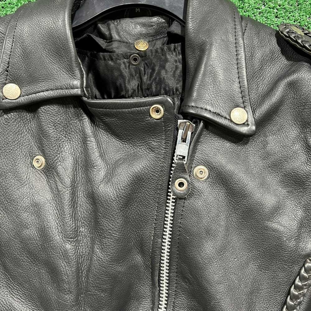 Vintage vintage wild rider leather motorcycle jac… - image 4