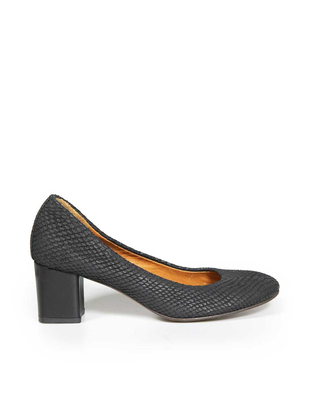 Lanvin Black Snakeskin Leather Pumps - image 1