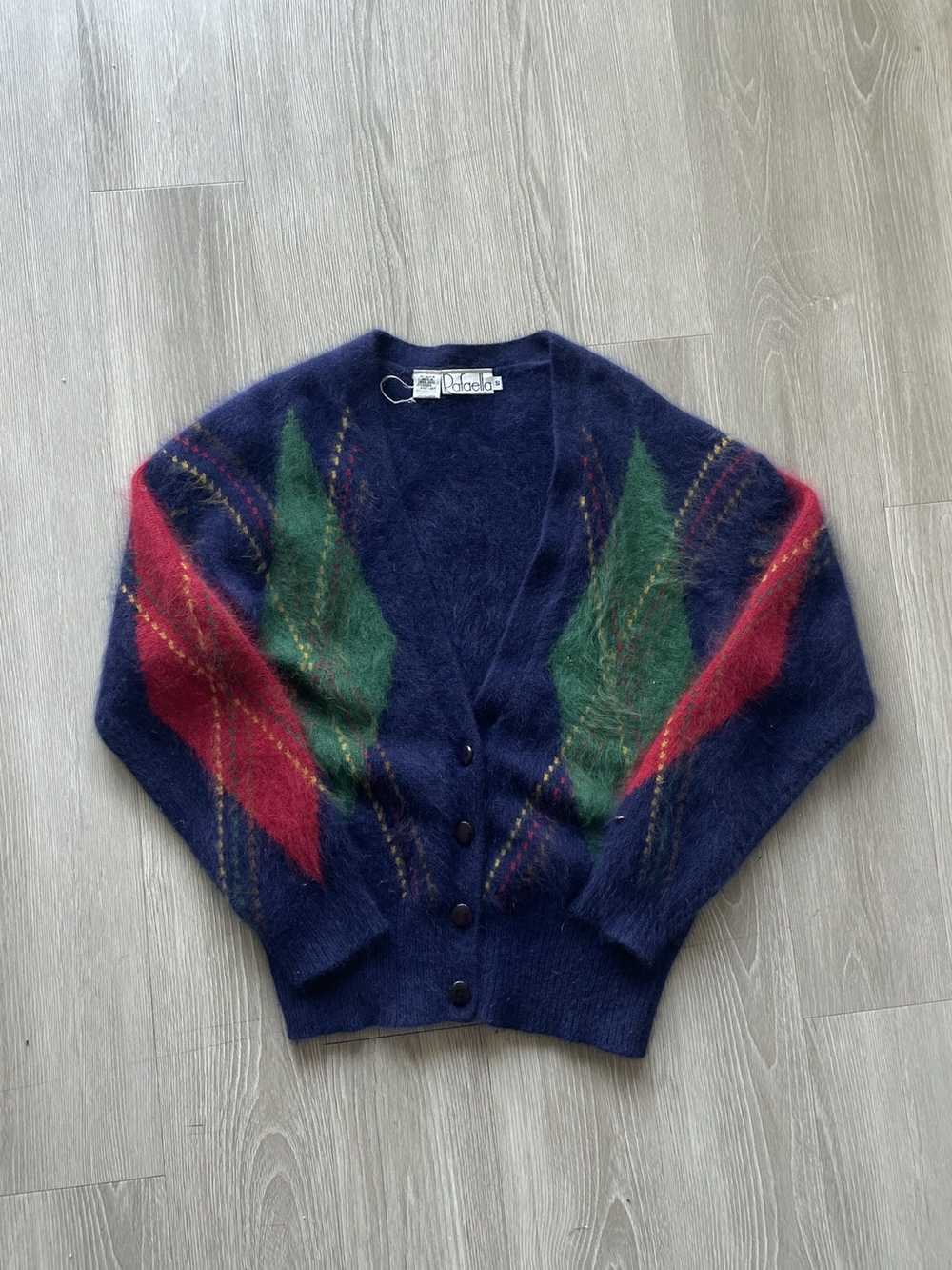 Vintage VINTAGE argyle fur sweater - image 1