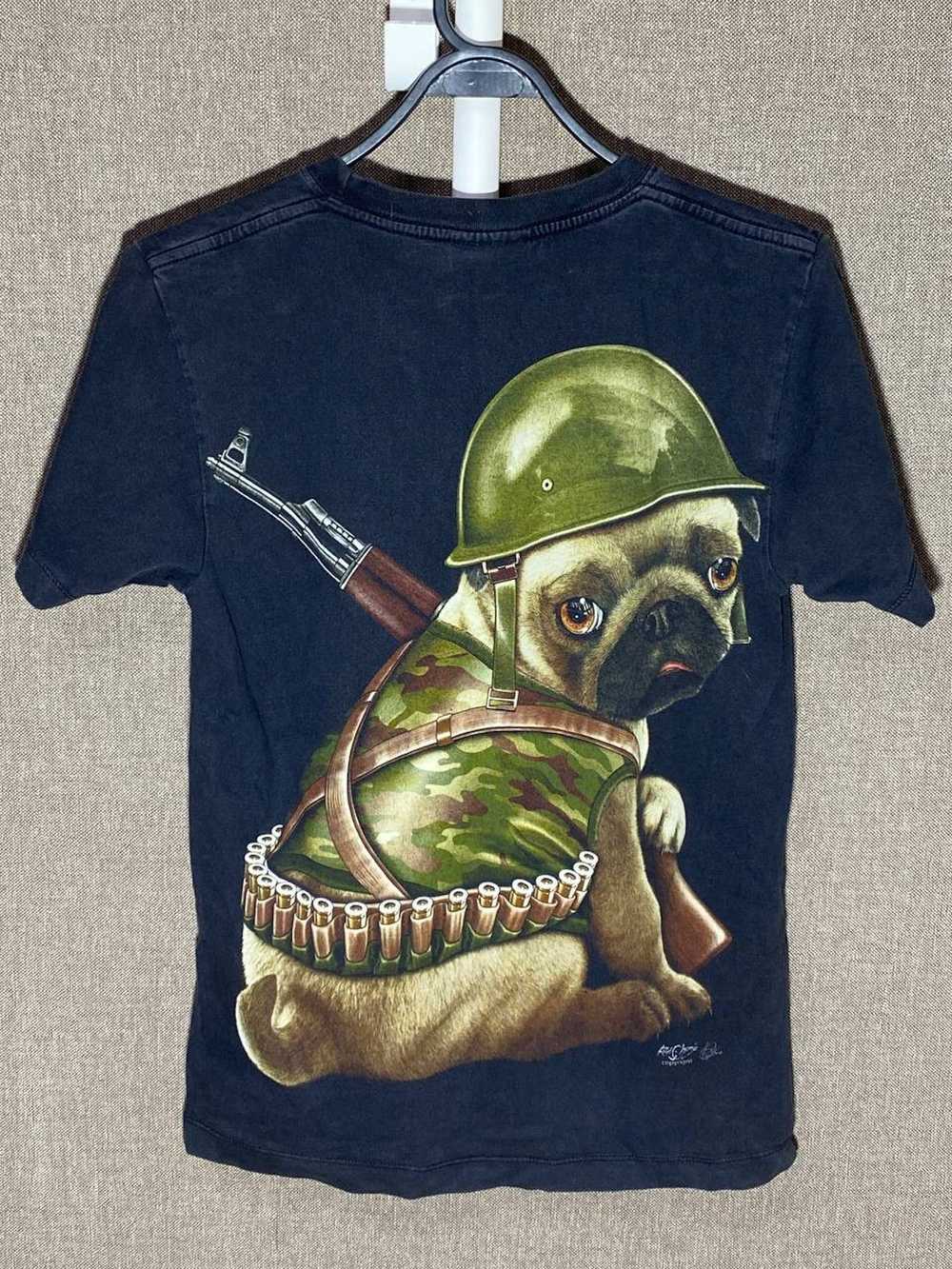 Rock T Shirt × Vintage 90s Vintage Military Army … - image 3