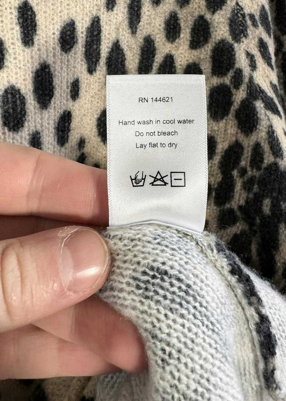 R13 R13 Leopard Print Distressed Cashmere Knit Sw… - image 7