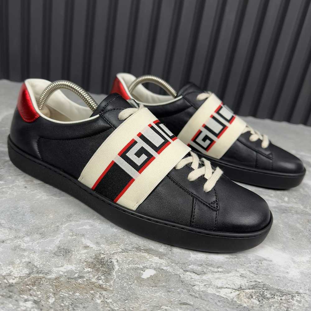 Gucci Ace Stripe Sneakers Leather 7.5 G - image 5
