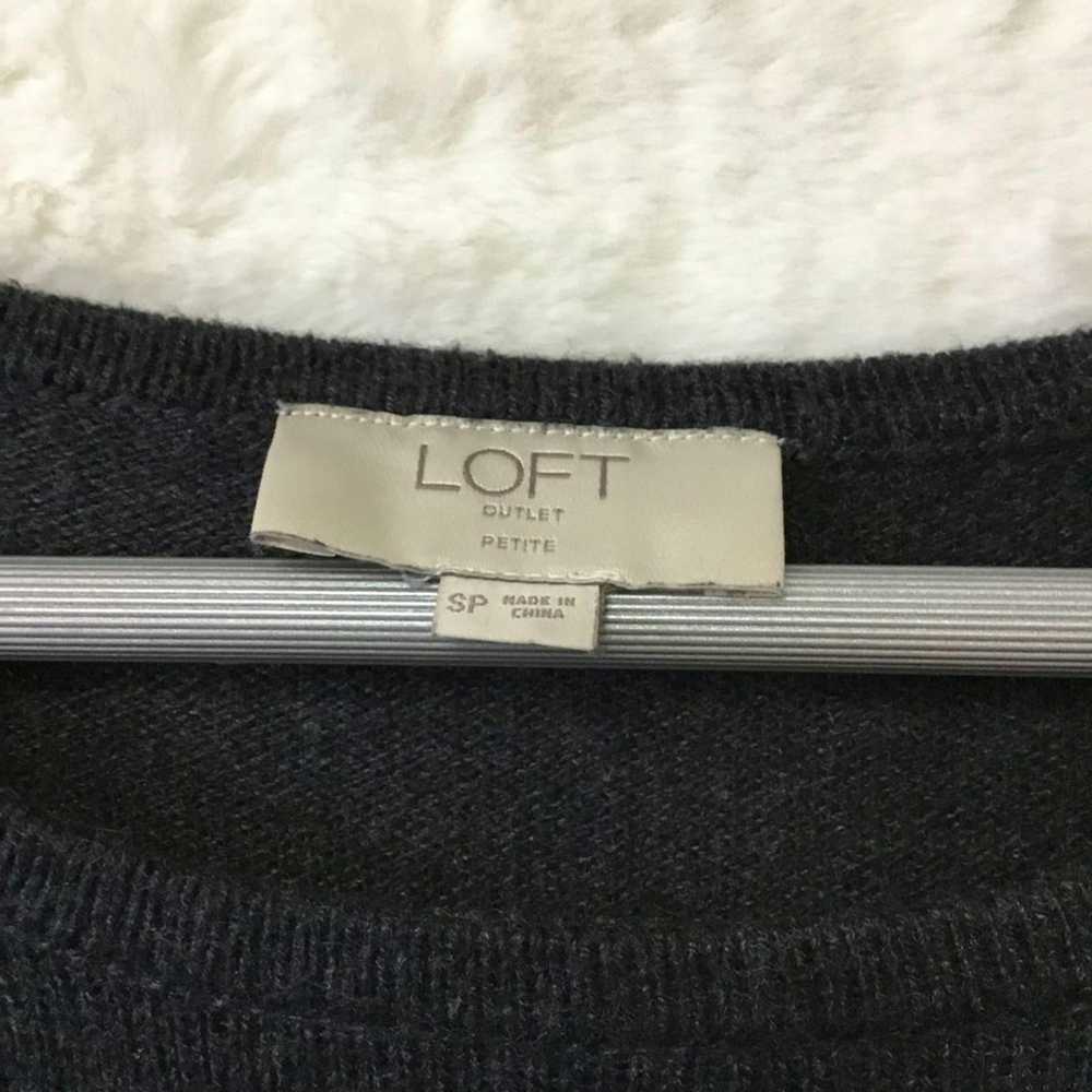 Loft Loft Gray Long Sleeve Sweater Dress - image 4