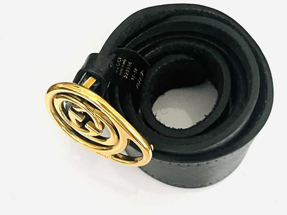 Gucci Gucci leather belt size 95 cm size 38 black - image 2