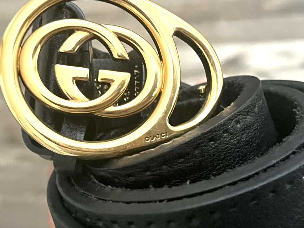 Gucci Gucci leather belt size 95 cm size 38 black - image 3