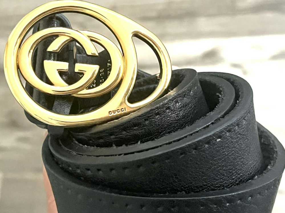 Gucci Gucci leather belt size 95 cm size 38 black - image 4