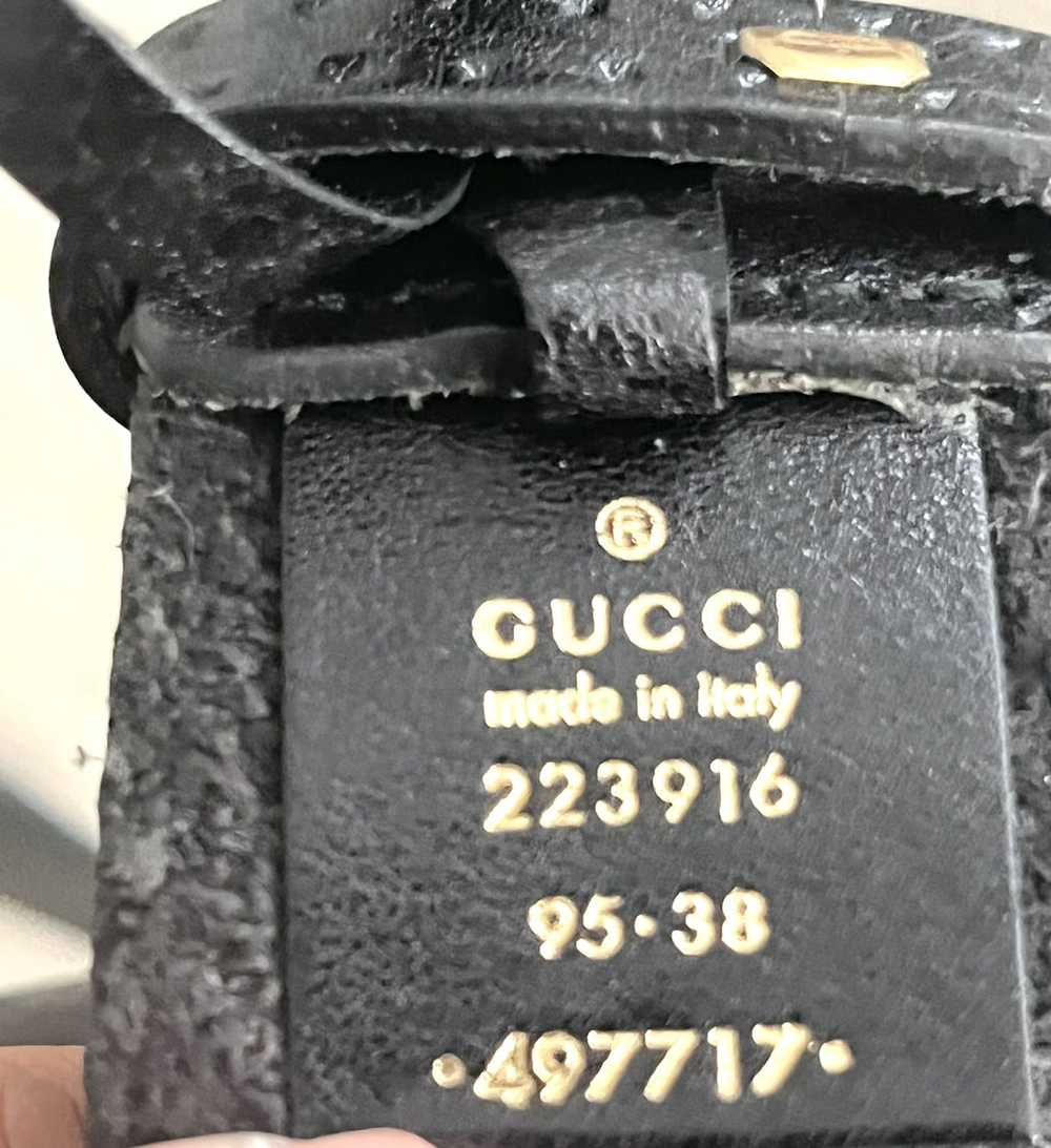 Gucci Gucci leather belt size 95 cm size 38 black - image 5
