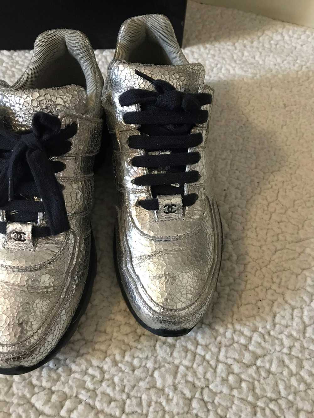 Chanel Silver Chanel Trainer - image 3