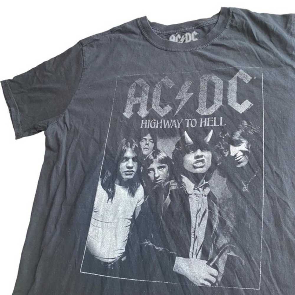 AC/DC Mens L Highway To Hell Band Tee Black 100% … - image 3