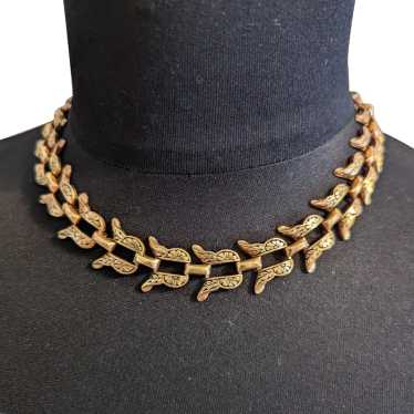 Victorian Revival Brass Links Necklace