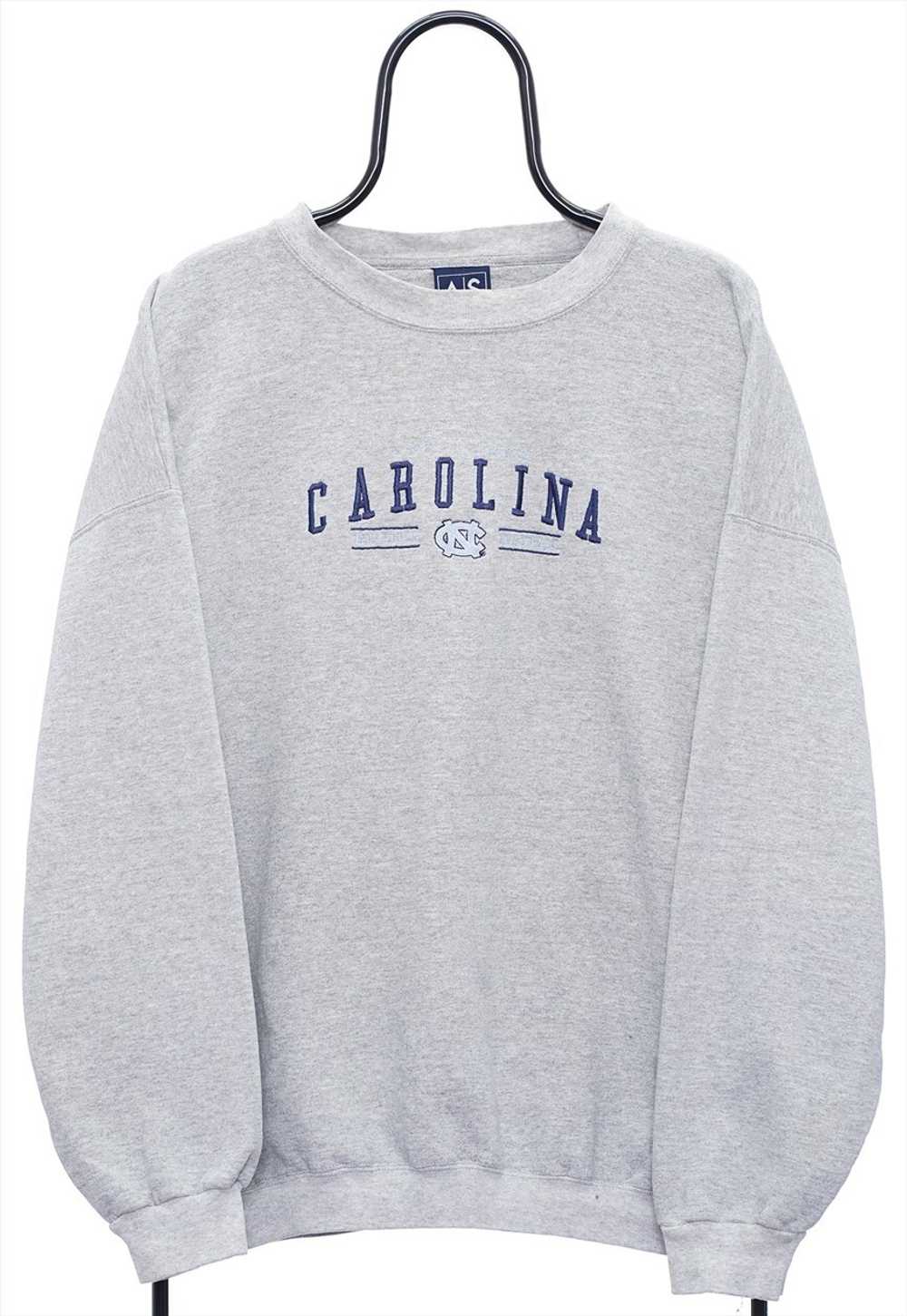 Vintage Carolina Tarheels NCAA Grey Sweatshirt Me… - image 1