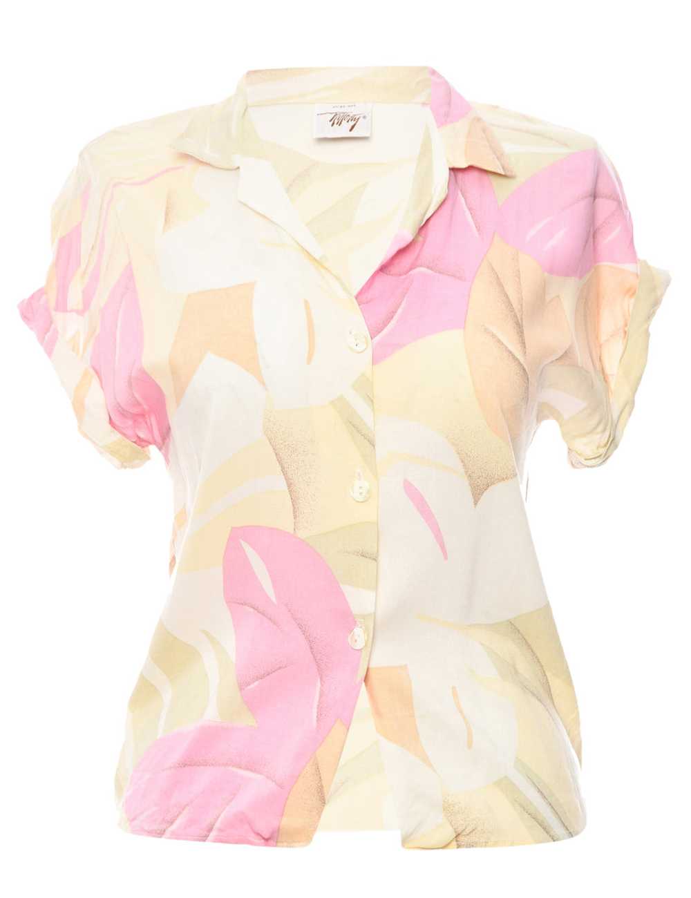 Button Front Multi Colour Blouse - M - image 1