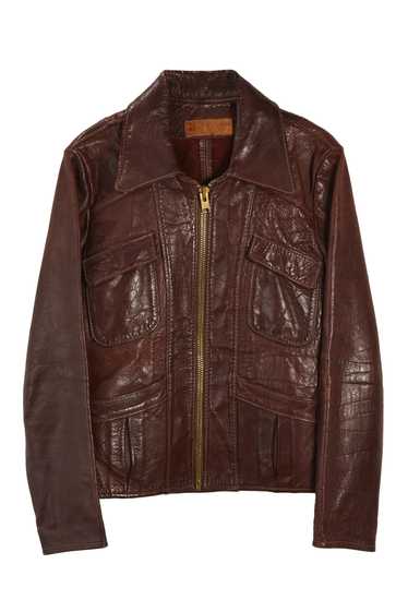 Brown Oshwahkon Leather Jacket
