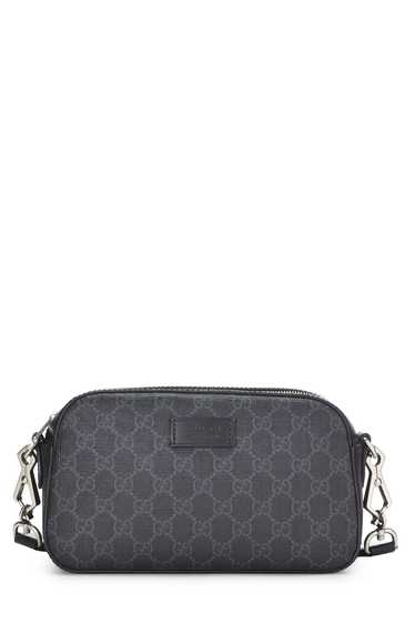 Black Coated Canvas Web Crossbody